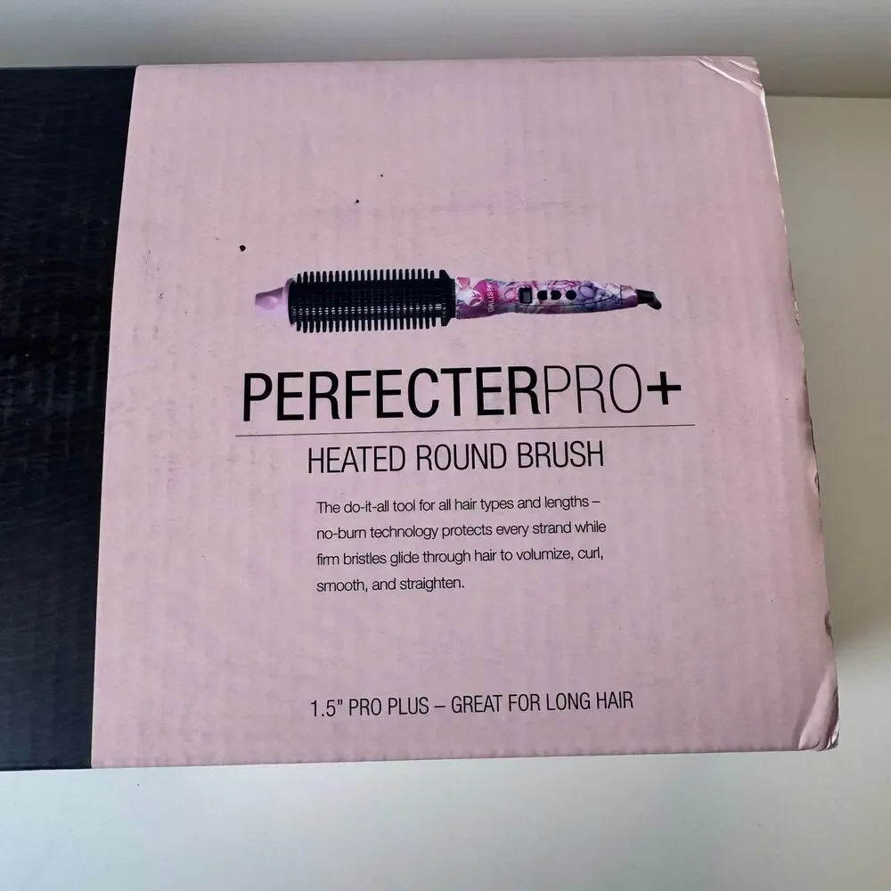 Calista Perfecter Pro+ Heated Round Brush 1.5” Floral Pink Styler Hair Tool